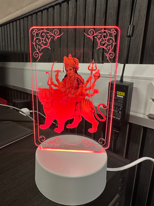 Durga Mata Frame with led Light – authentic Nepali product available in the UK