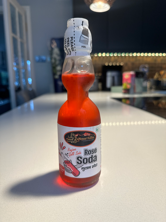 Rose flavour Soda – authentic Nepali product available in the UK