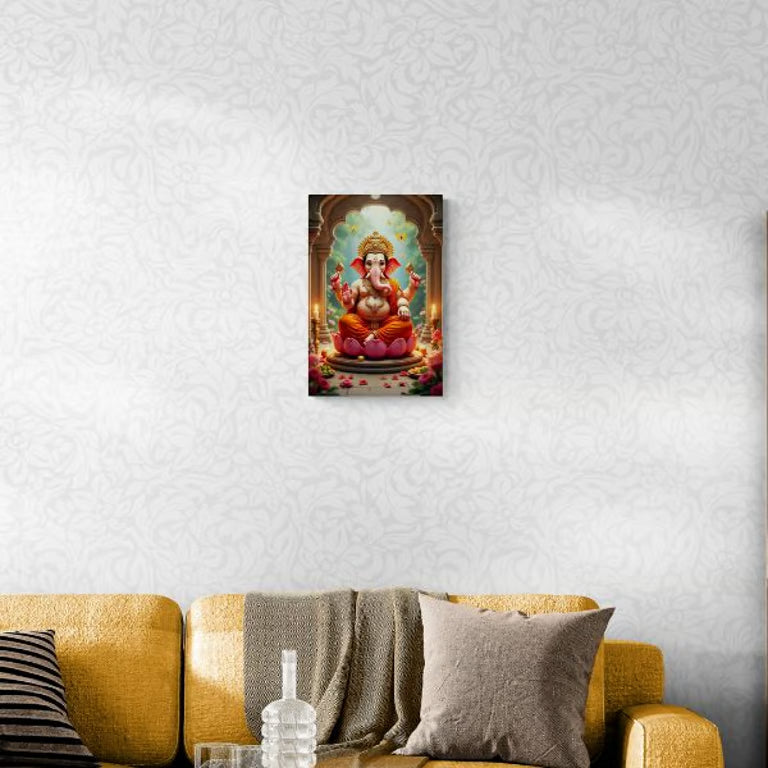 Lord Ganesha Canvas Wall Art – Blessings & Positivity image 2