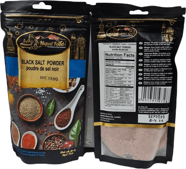 Black Salt Powder 150g – authentic Nepali product available in the UK