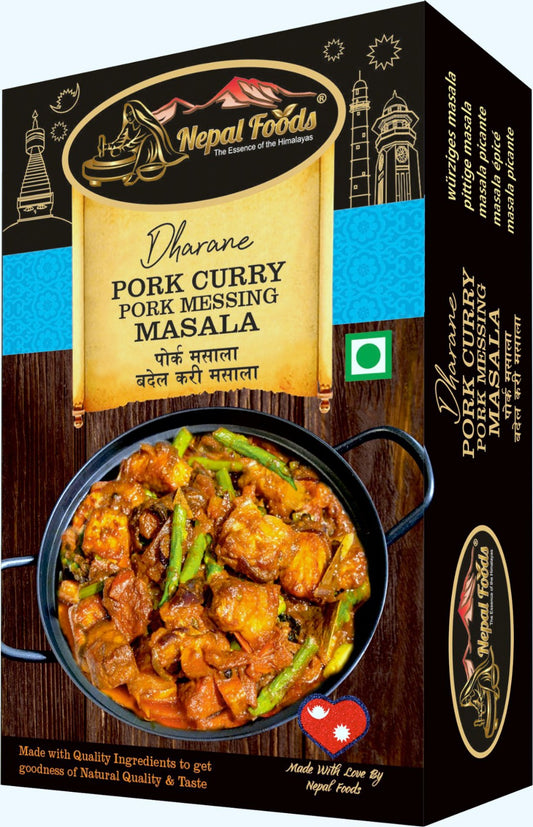 Pork Curry/ Pork Messing Masala 80g – authentic Nepali product available in the UK