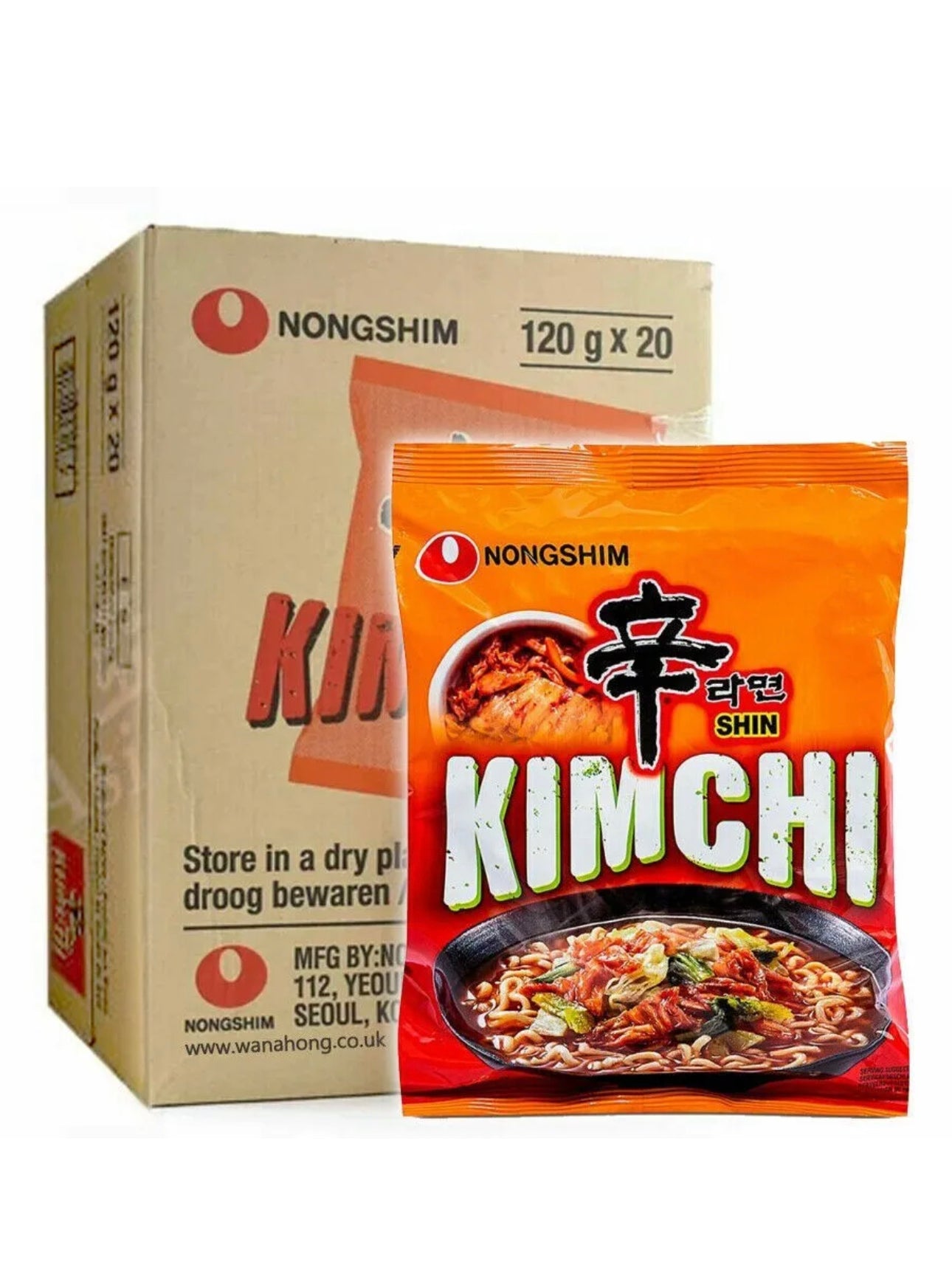 Kimchi Ramayun Multipack 120g x 40 (Full Box) – authentic Nepali product available in the UK