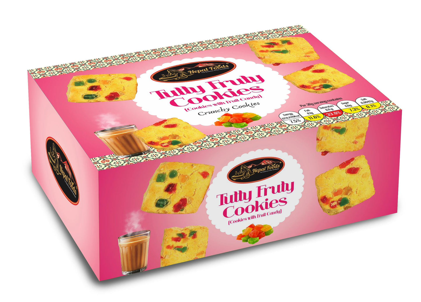Tutty Fruty Cookies 180g – authentic Nepali product available in the UK