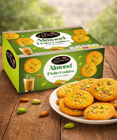 Almond Pista Cookies 180g – Nepali Nut Biscuits | Buy in UK