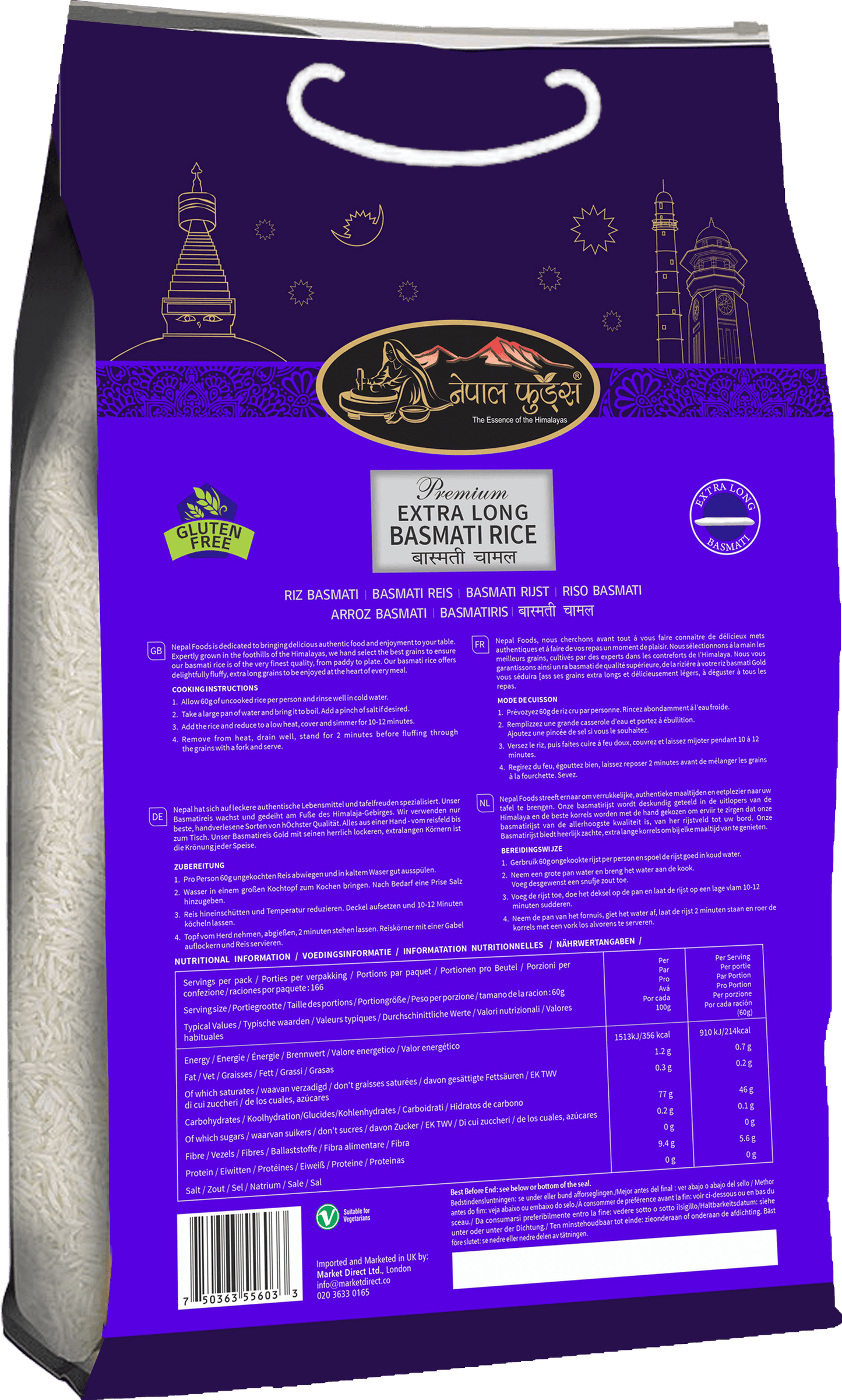 NEPAL FOODS EX LONG BASMATI 10kg image 1
