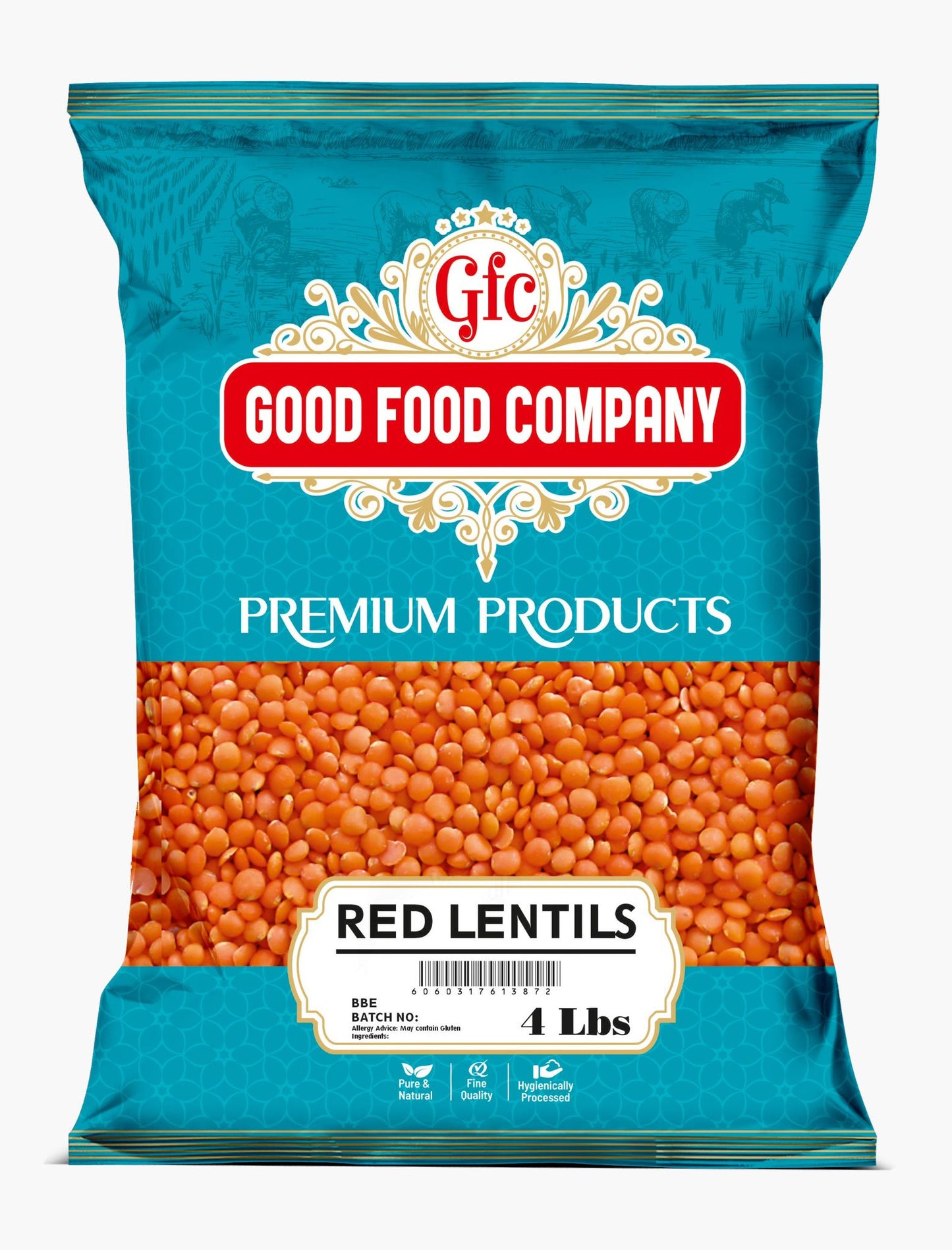 Red lentils 4lb (1.8kg) image 0