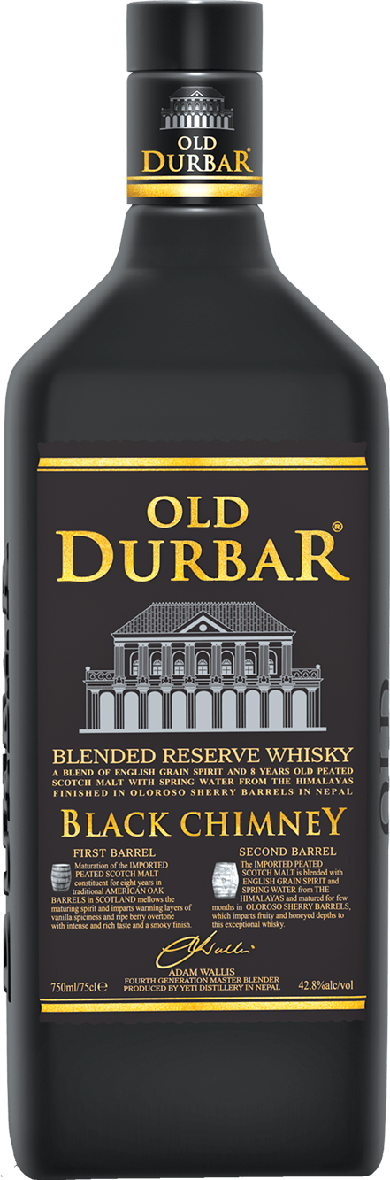 OLD DURBAR BLACK CHIMNEY 75CL – authentic Nepali product available in the UK