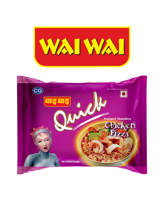 WAI WAI (QUICK) CHICKEN PIZZA 75g – authentic Nepali product available in the UK