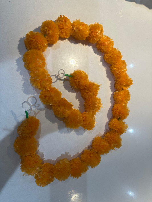 Saipatri mala artificial  (Mari gold Flower) – authentic Nepali product available in the UK
