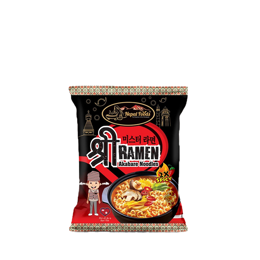 Shree Ramen Akbare Noodles 100g – authentic Nepali product available in the UK