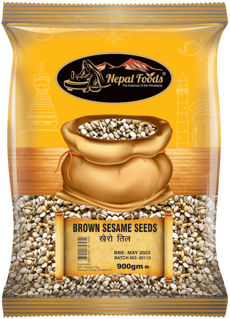 NATURAL SESAME SEEDS 900g – authentic Nepali product available in the UK