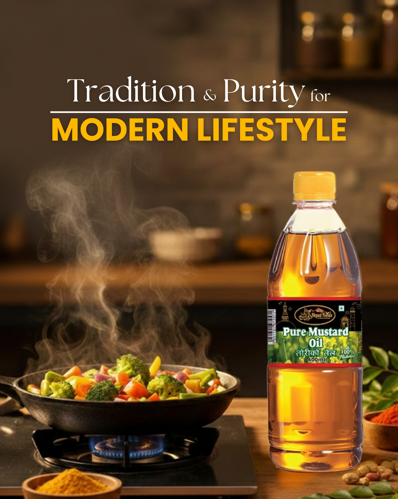 PURE MUSTARD OIL 400ml image 1