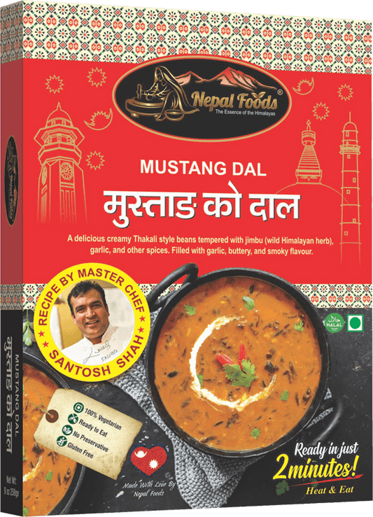 HEAT AND EAT MUSTANG DAL 250G – authentic Nepali product available in the UK