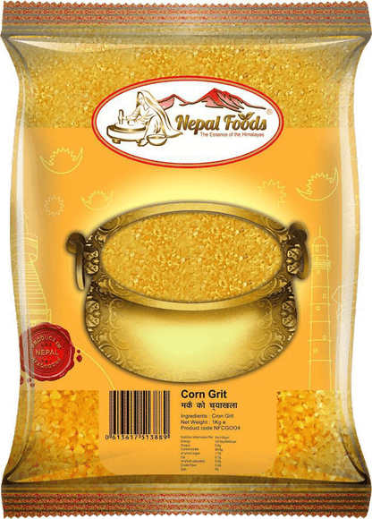 CORN GRIT YELLOW 2lbs – authentic Nepali product available in the UK