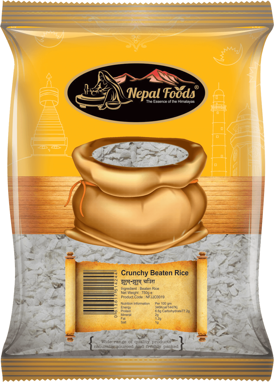 CRUNCHY BEATEN RICE (PAWA) 700g – authentic Nepali product available in the UK