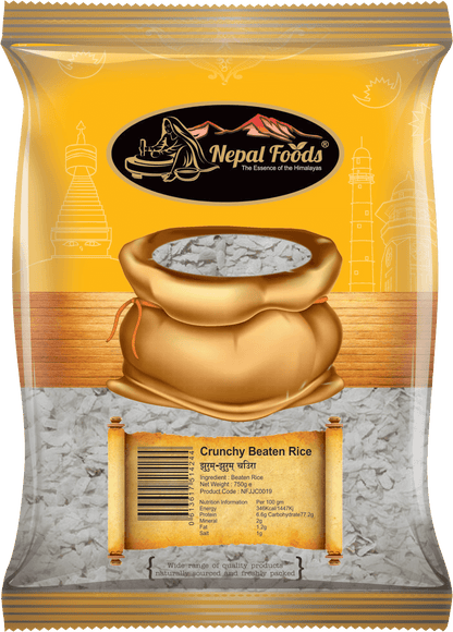 CRUNCHY BEATEN RICE (PAWA) 700g – authentic Nepali product available in the UK