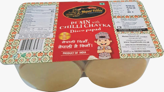 Plain Papad with (chilly chadka masala Pouch) – authentic Nepali product available in the UK