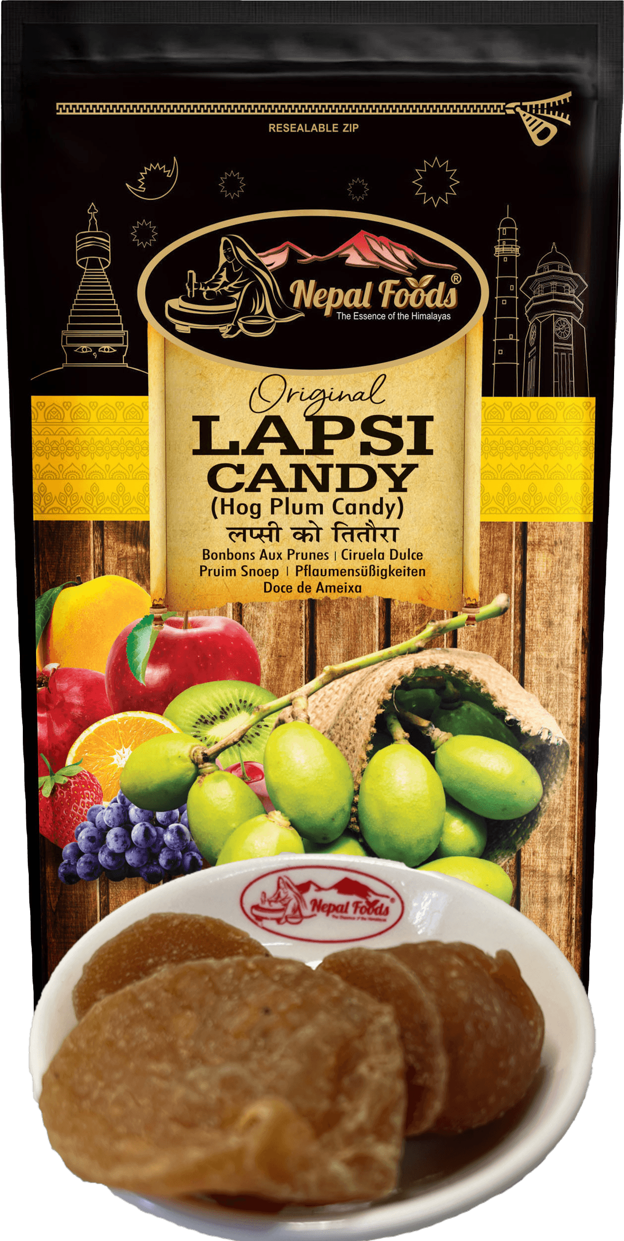 SWEET ORANGE LAPSI CANDY 80g – authentic Nepali product available in the UK