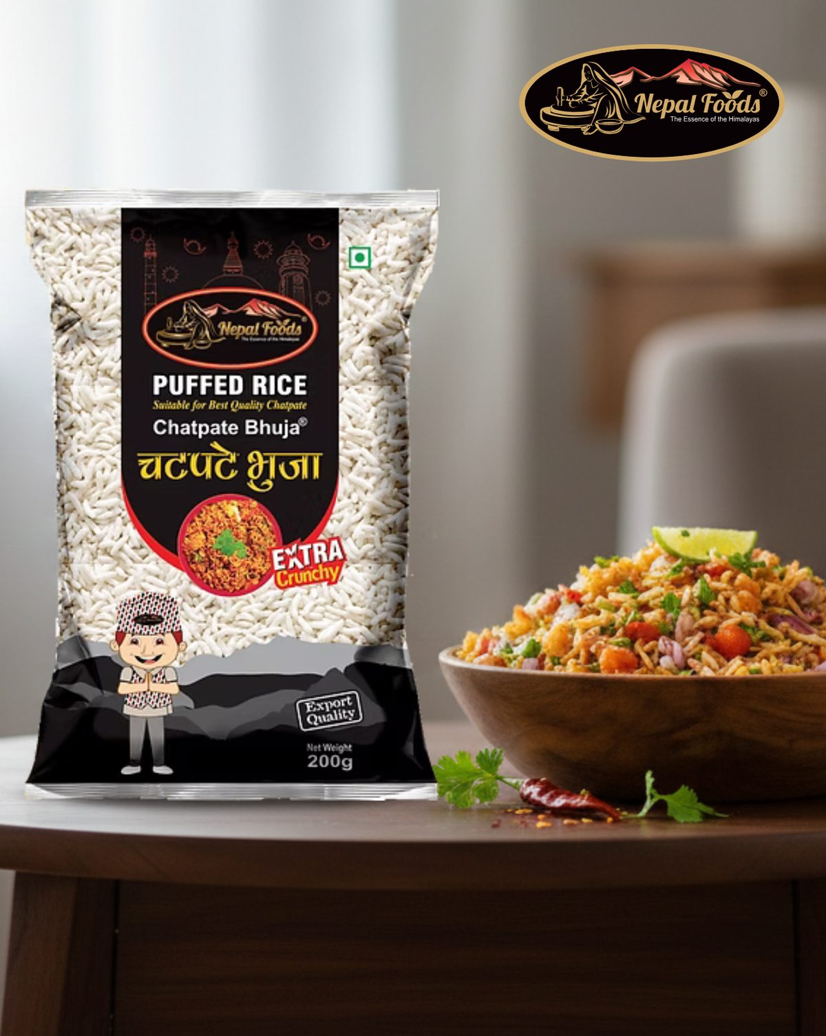 Puffed Rice Nepal Buy Puff Rice Chatpate Bhuja 250g in UK | Nepali Street Food Snack ...