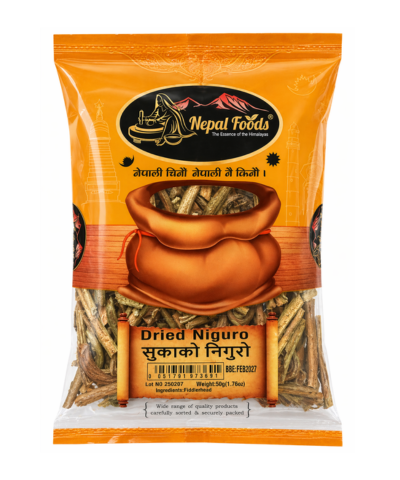Authentic dry Niguro Sag, dried Nepali fiddlehead fern, available in the UK