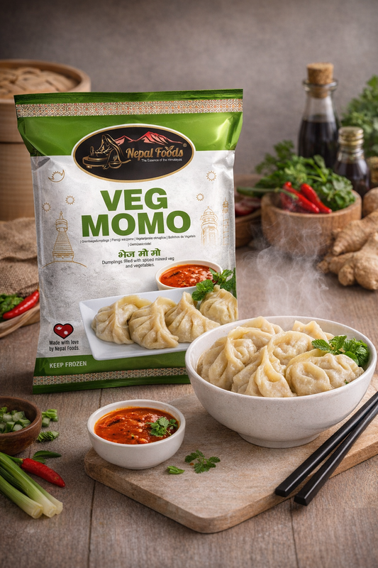 Frozen Veg Momo 475g – Nepali Vegetable Dumplings | Buy in UK