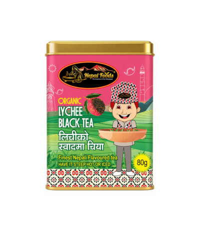 Lychee Black Tea 80g – Nepali Flavoured Tea | Buy in UK