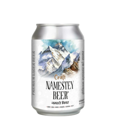 Namestey Beer (4.8%) Can 430ml – Nepali Lager | Buy in UK