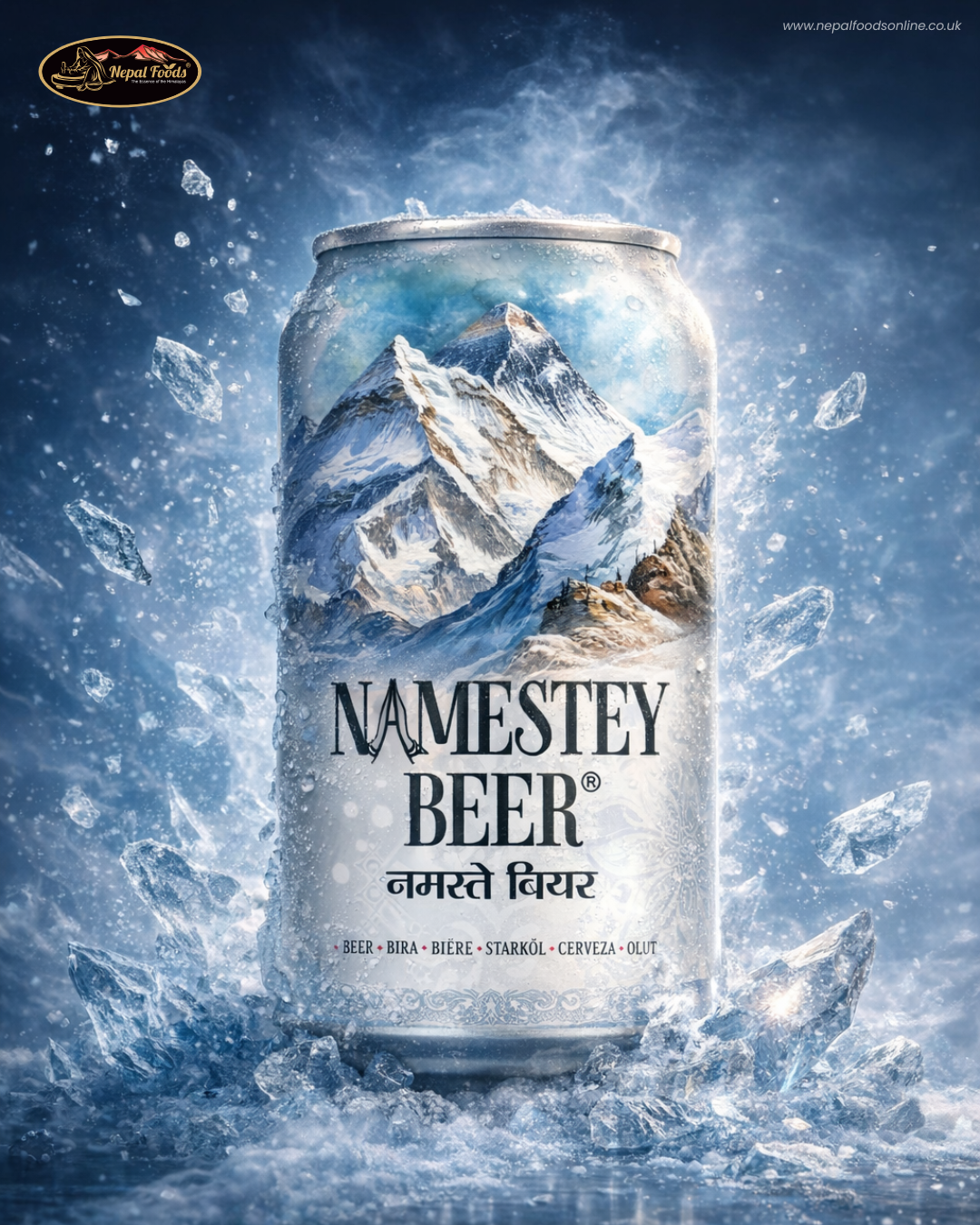 Namestey Beer (4.8%) Can 430ml – Nepali Lager | Buy in UK