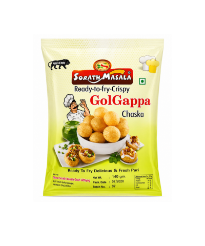 Sorath Gol Guppa (Ready to Fry) 140g – Pani Puri | Buy in UK
