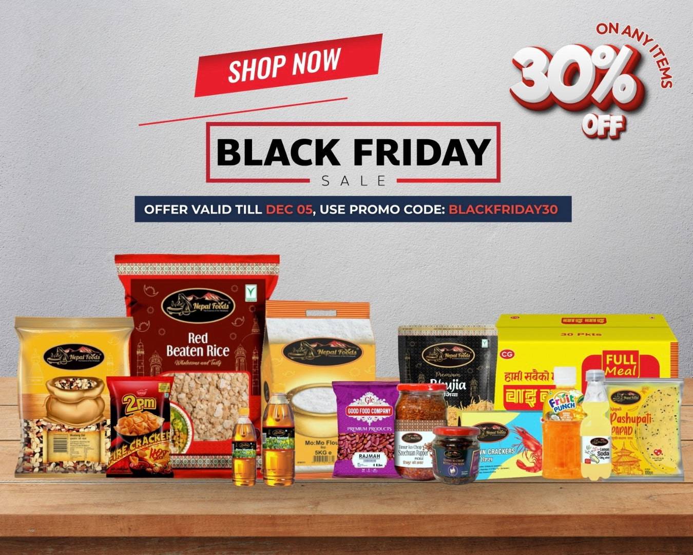 Nepalese Food Black Friday offer poster- Your Kathmandu