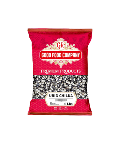 Red package of Good Food Company Urid Chilka on a white background