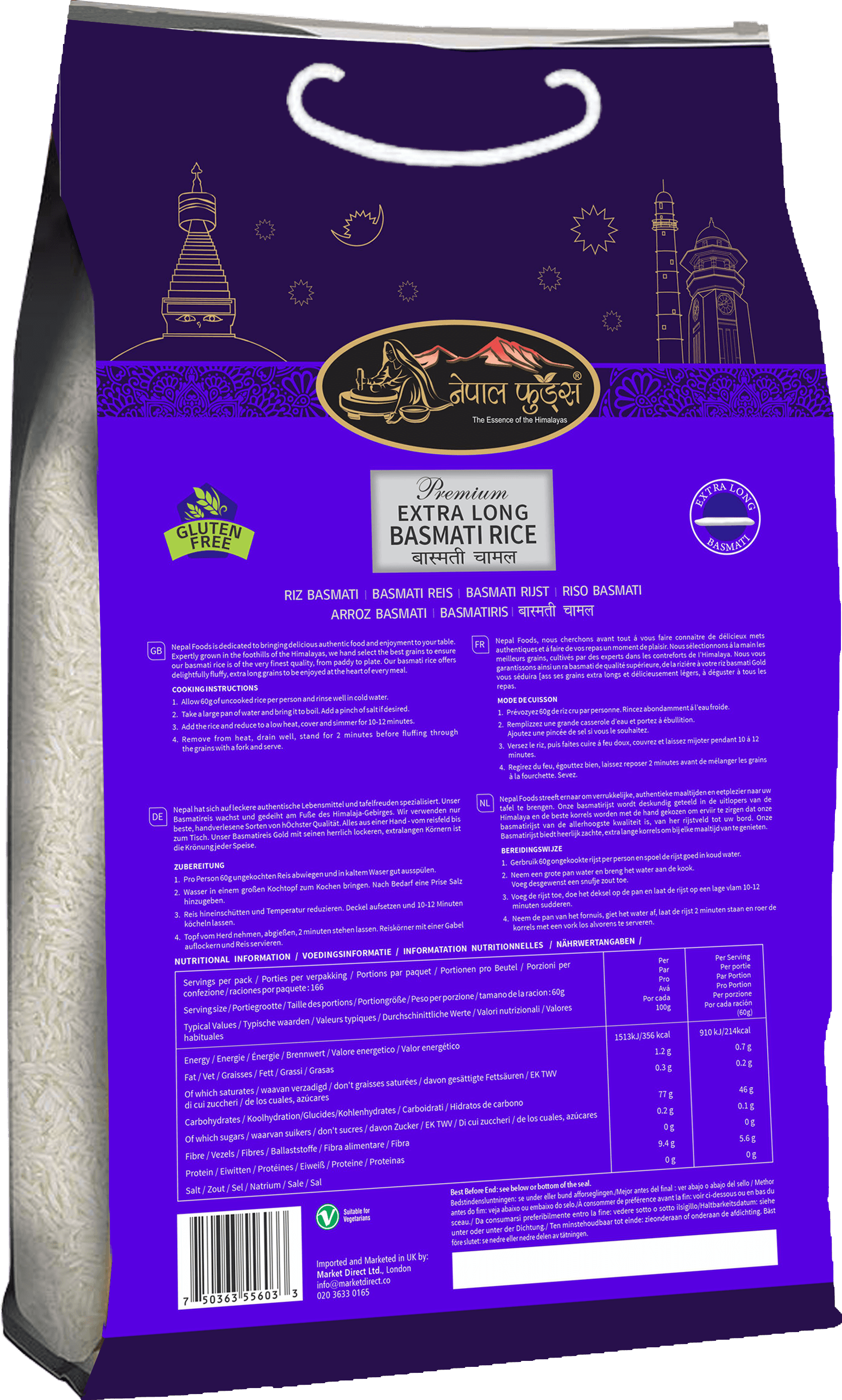 NEPAL FOODS EX LONG BASMATI 10kg image 1