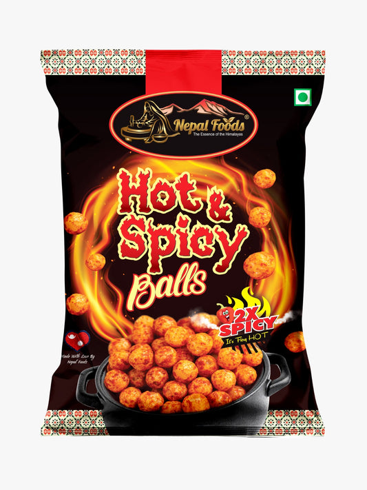Hot & Spicy Balls 70g – authentic Nepali product available in the UK