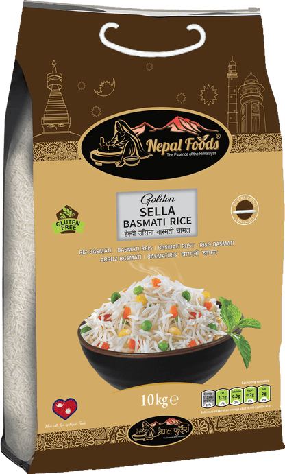 NEPAL FOODS GOLDEN SELLA 20lb – authentic Nepali product available in the UK