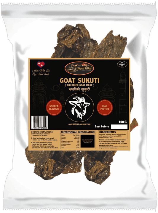 Goat Sukuti 140g – authentic Nepali product available in the UK