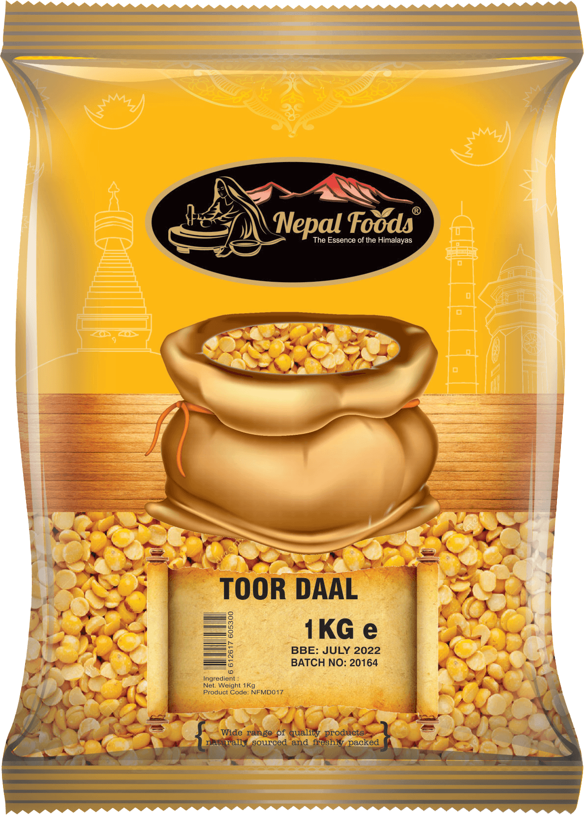 TOOR DAL 1kg – authentic Nepali product available in the UK