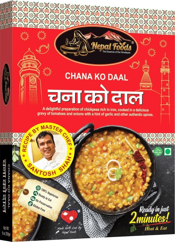 HEAT AND EAT CHANA KO DAL 250g – authentic Nepali product available in the UK