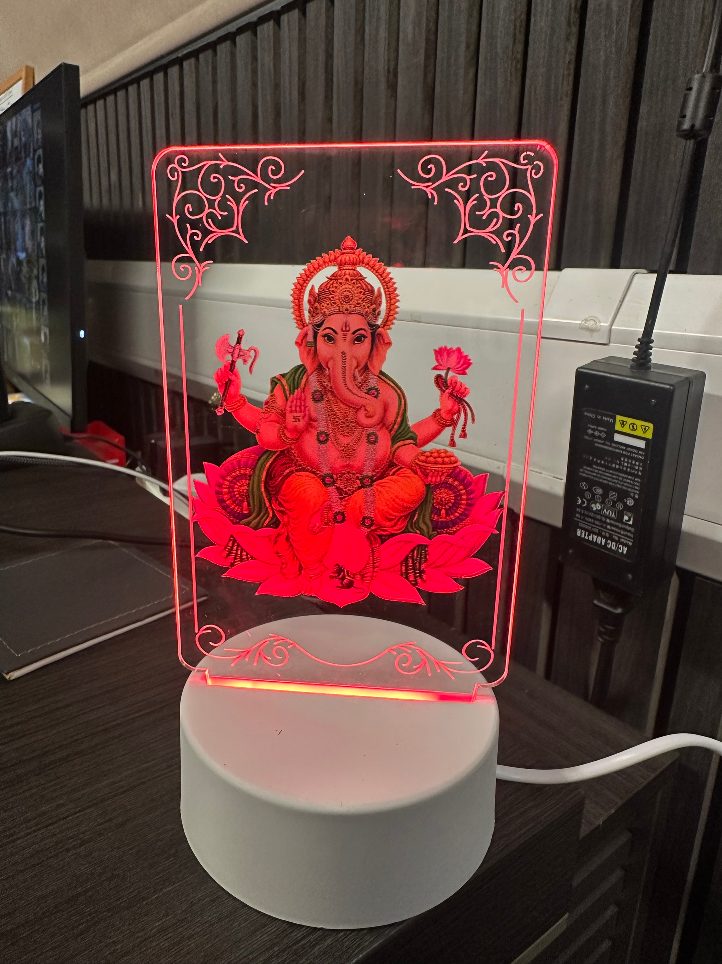 Ganesh Frame with led Light (plug Included) – authentic Nepali product available in the UK