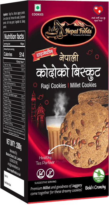 RAGI COOKIES 200G – authentic Nepali product available in the UK