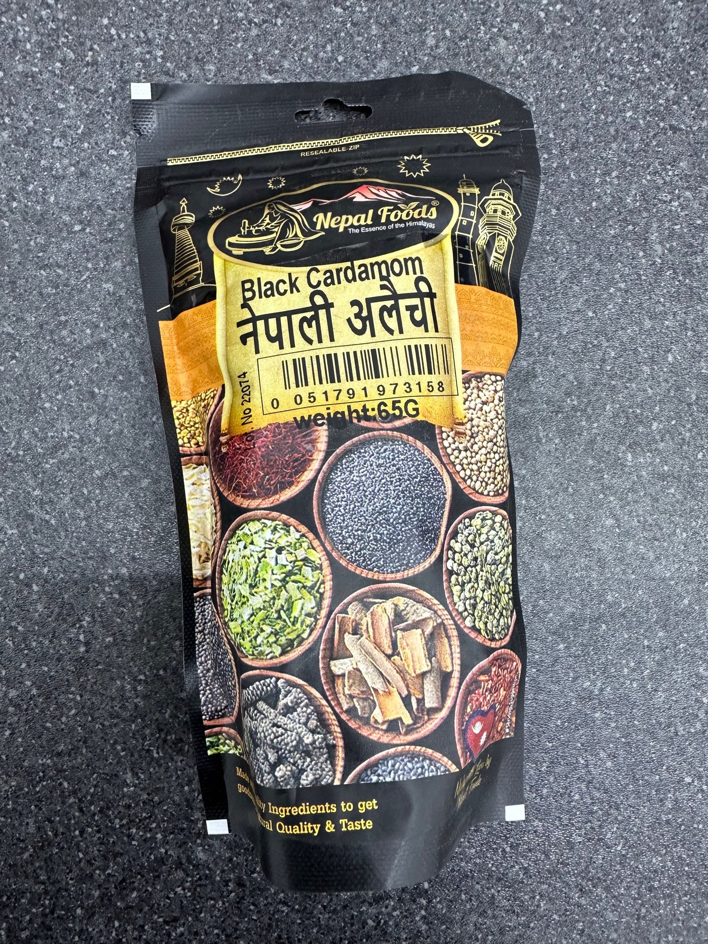Nepali Black Cardamom 65g – authentic Nepali product available in the UK