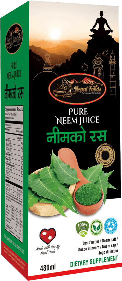 PURE NEEM JUICE 480ml – authentic Nepali product available in the UK